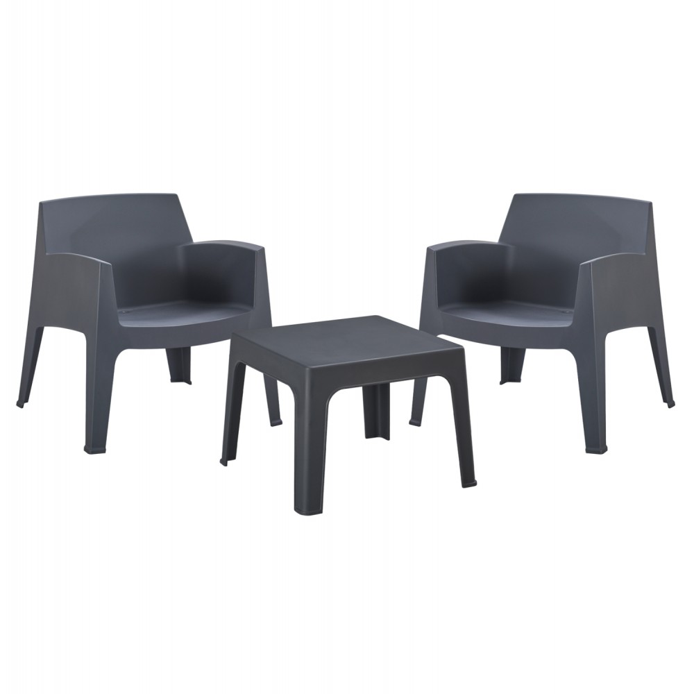 ΣΕΤ LOUNGE 3ΤΜΧ SLEEK HM21274.10 ΓΚΡΙ ΠΟΛΥΠΡΟΠΥΛΕΝΙΟ