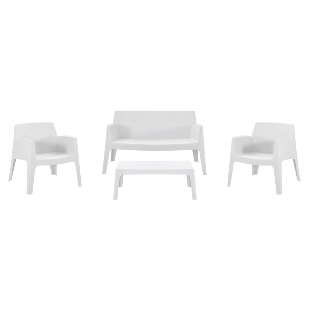 ΣΕΤ LOUNGE 4ΤΜΧ SLEEK HM21275.01 ΛΕΥΚΟ ΠΟΛΥΠΡΟΠΥΛΕΝΙΟ