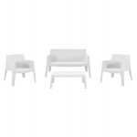 ΣΕΤ LOUNGE 4ΤΜΧ SLEEK HM21275.01 ΛΕΥΚΟ ΠΟΛΥΠΡΟΠΥΛΕΝΙΟ