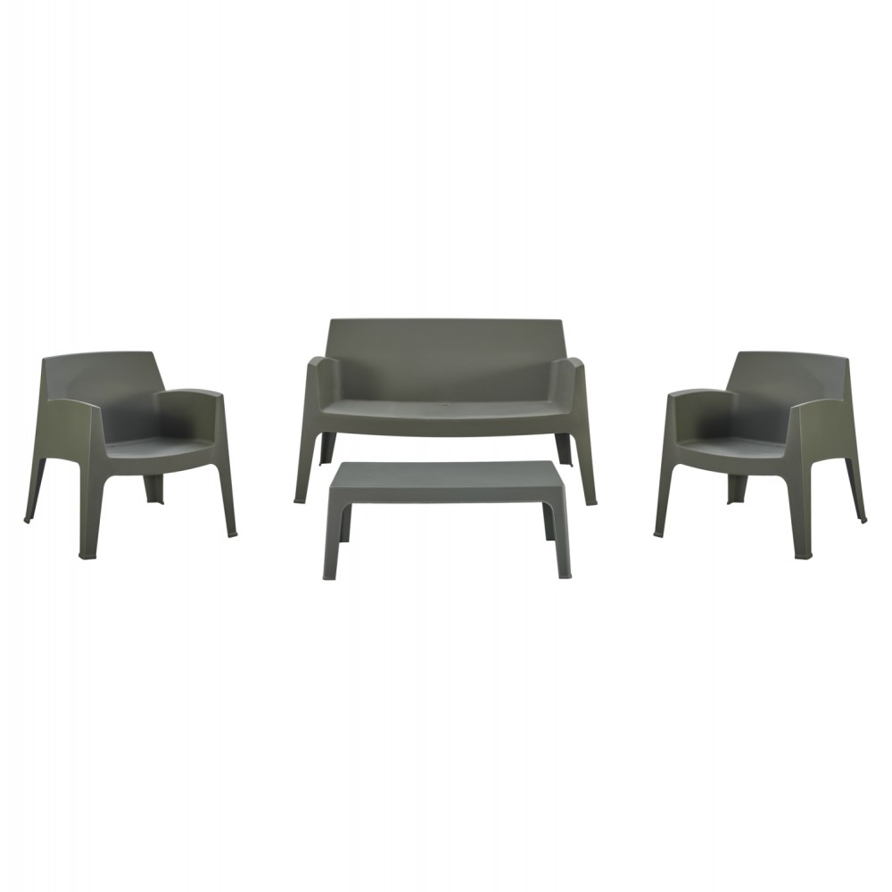 ΣΕΤ LOUNGE 4ΤΜΧ SLEEK HM21275.05 DARK OLIVE GREEN ΠΟΛΥΠΡΟΠΥΛΕΝΙΟ
