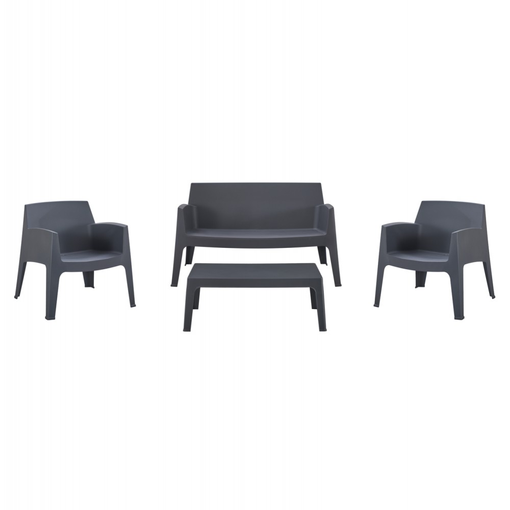 ΣΕΤ LOUNGE 4ΤΜΧ SLEEK HM21275.10 ΓΚΡΙ ΠΟΛΥΠΡΟΠΥΛΕΝΙΟ