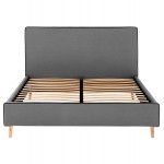 ΚΡΕΒΑΤΙ ΜΕ ΣΤΡΩΜΑ INDRA HM21280.01 ΓΚΡΙ ΥΦΑΣΜΑ--ΓΙΑ 160x200εκ