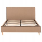 ΚΡΕΒΑΤΙ ΜΕ ΣΤΡΩΜΑ INDRA HM21280.02 ΜΠΕΖ ΥΦΑΣΜΑ--ΓΙΑ 160x200εκ