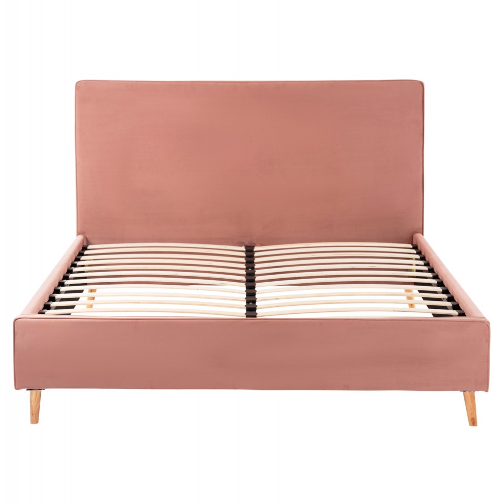 ΚΡΕΒΑΤΙ ΜΕ ΣΤΡΩΜΑ INDRA HM21280.03 ΣΑΠΙΟ ΜΗΛΟ ΒΕΛΟΥΔΟ--ΓΙΑ 160x200εκ