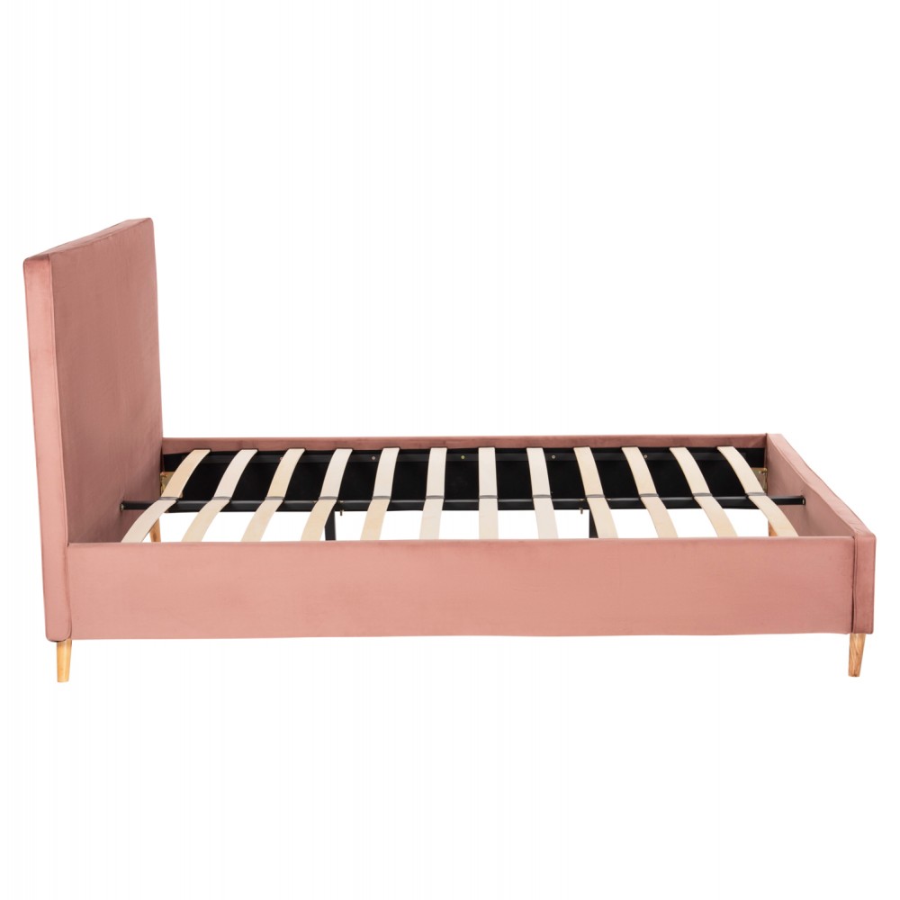 ΚΡΕΒΑΤΙ ΜΕ ΣΤΡΩΜΑ INDRA HM21280.03 ΣΑΠΙΟ ΜΗΛΟ ΒΕΛΟΥΔΟ--ΓΙΑ 160x200εκ