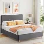 ΚΡΕΒΑΤΙ ΜΕ ΣΤΡΩΜΑ MAYLIN HM21281.03 ΓΚΡΙ ΥΦΑΣΜΑ--ΓΙΑ 120x200εκ