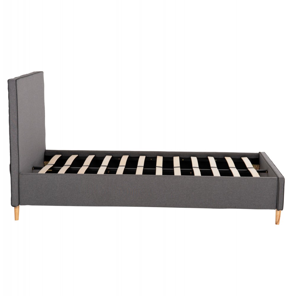 ΚΡΕΒΑΤΙ ΜΕ ΣΤΡΩΜΑ MAYLIN HM21281.03 ΓΚΡΙ ΥΦΑΣΜΑ--ΓΙΑ 120x200εκ