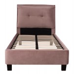 ΚΡΕΒΑΤΙ ΜΕ ΣΤΡΩΜΑ RILEY HM21282.02 ΣΑΠΙΟ ΜΗΛΟ ΒΕΛΟΥΔΟ--ΓΙΑ 90x200εκ