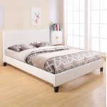 ΚΡΕΒΑΤΙ ΜΕ ΣΤΡΩΜΑ BECCA HM21283.01 ΛΕΥΚΟ PU--ΓΙΑ 150x200εκ