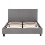 ΚΡΕΒΑΤΙ ΜΕ ΣΤΡΩΜΑ BECCA HM21283.04 ΓΚΡΙ ΥΦΑΣΜΑ--ΓΙΑ 150x200εκ