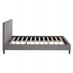 ΚΡΕΒΑΤΙ ΜΕ ΣΤΡΩΜΑ BECCA HM21283.04 ΓΚΡΙ ΥΦΑΣΜΑ--ΓΙΑ 150x200εκ