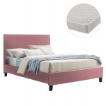 ΚΡΕΒΑΤΙ ΜΕ ΣΤΡΩΜΑ BECCA HM21283.05 ΣΑΠΙΟ ΜΗΛΟ ΒΕΛΟΥΔΟ--ΓΙΑ 150x200εκ