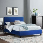 ΚΡΕΒΑΤΙ ΜΕ ΣΤΡΩΜΑ BECCA HM21283.07 ΜΠΛΕ ΒΕΛΟΥΔΟ--ΓΙΑ 150x200εκ