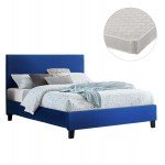 ΚΡΕΒΑΤΙ ΜΕ ΣΤΡΩΜΑ BECCA HM21283.07 ΜΠΛΕ ΒΕΛΟΥΔΟ--ΓΙΑ 150x200εκ