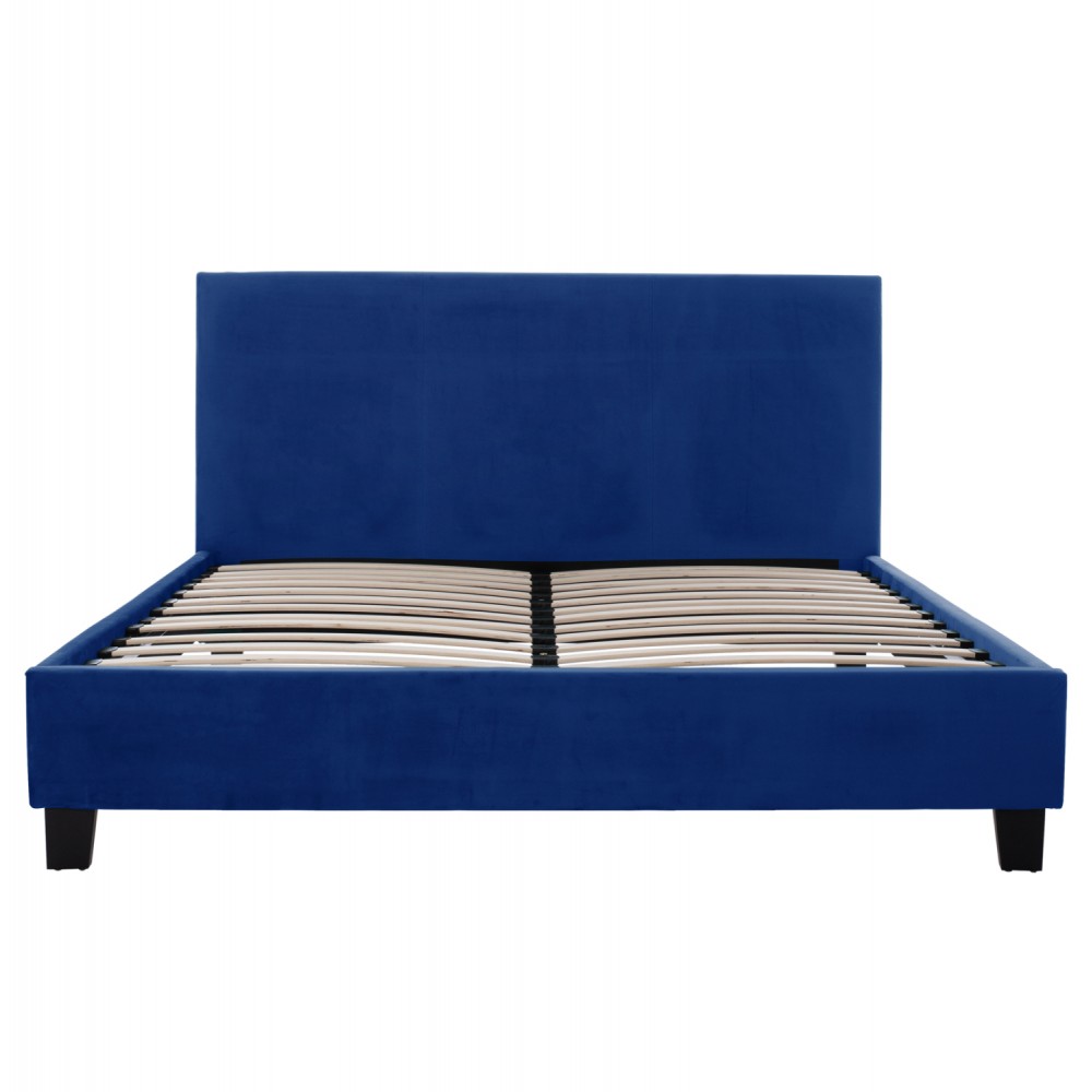 ΚΡΕΒΑΤΙ ΜΕ ΣΤΡΩΜΑ BECCA HM21283.07 ΜΠΛΕ ΒΕΛΟΥΔΟ--ΓΙΑ 150x200εκ