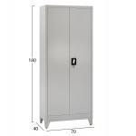 ΝΤΟΥΛΑΠΑ 2ΦΥΛΛΗ ΜΕΤΑΛΛΙΚΗ HRONDA HM21293.01 ΧΩΡΙΣΜΑ-ΚΛΕΙΔΑΡΙΑ & ΠΟΔΙΑ 70x40x180Υεκ.