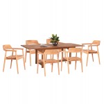 ΣΕΤ ΤΡΑΠΕΖΑΡΙΑΣ FREM HM21291 ΤΡΑΠΕΖΙ & 6 ΠΟΛΥΘΡΟΝΕΣ---ΤΕΑΚ ΞΥΛΟ