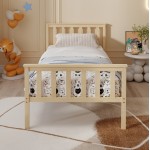 ΚΡΕΒΑΤΙ ΠΑΙΔΙΚΟ ΜΕ ΣΤΡΩΜΑ GIMLY HM21300 ΞΥΛΟ ΠΕΥΚΟΥ ΣΕ ΦΥΣΙΚΟ ΓΙΑ ΣΤΡΩΜΑ 90x190εκ