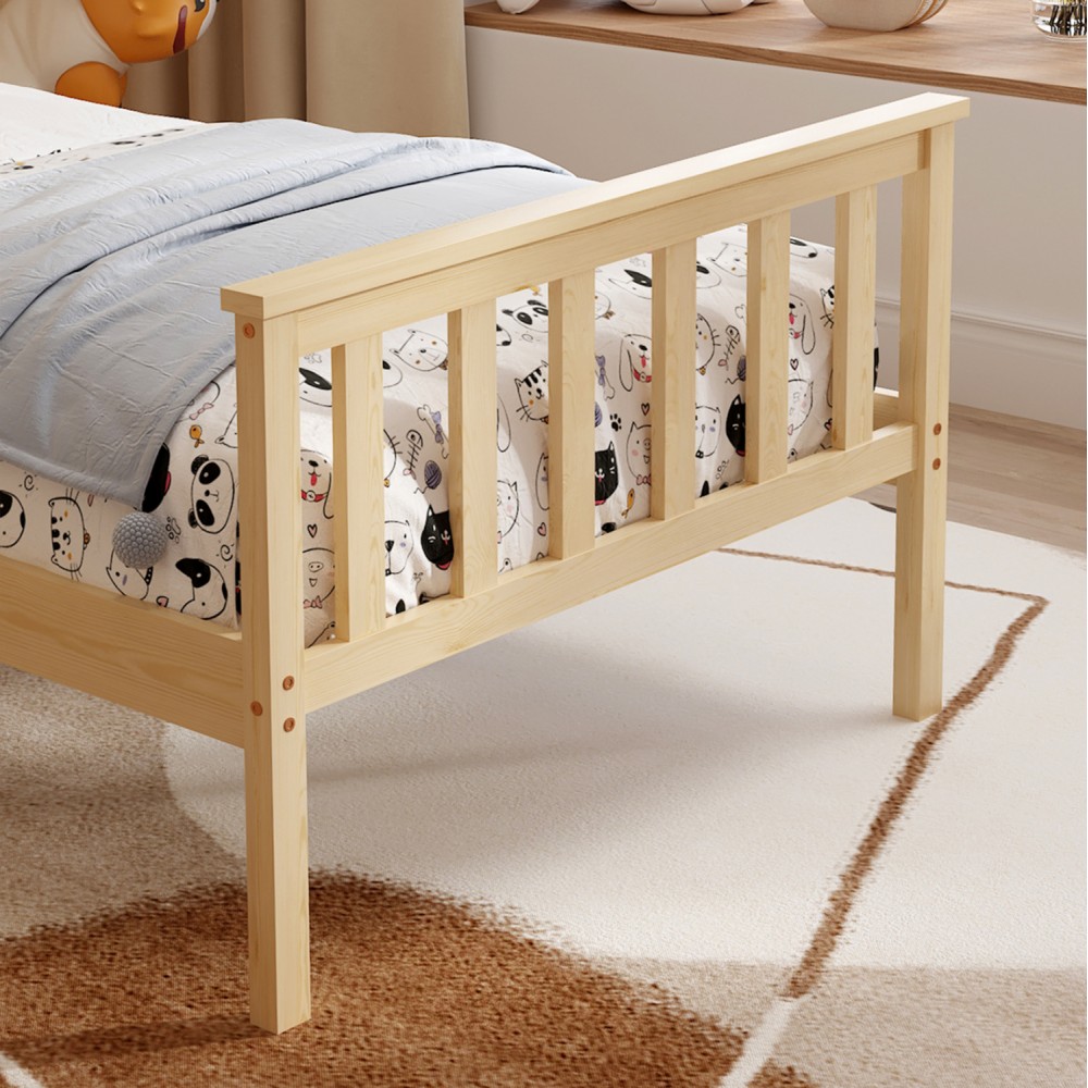 ΚΡΕΒΑΤΙ ΠΑΙΔΙΚΟ ΜΕ ΣΤΡΩΜΑ GIMLY HM21300 ΞΥΛΟ ΠΕΥΚΟΥ ΣΕ ΦΥΣΙΚΟ ΓΙΑ ΣΤΡΩΜΑ 90x190εκ