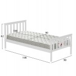 ΚΡΕΒΑΤΙ ΠΑΙΔΙΚΟ ΜΕ ΣΤΡΩΜΑ GIMLY HM21300.01 ΞΥΛΟ ΠΕΥΚΟΥ ΣΕ ΛΕΥΚΟ ΓΙΑ ΣΤΡΩΜΑ 90x190εκ