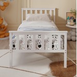 ΚΡΕΒΑΤΙ ΠΑΙΔΙΚΟ ΜΕ ΣΤΡΩΜΑ GIMLY HM21300.01 ΞΥΛΟ ΠΕΥΚΟΥ ΣΕ ΛΕΥΚΟ ΓΙΑ ΣΤΡΩΜΑ 90x190εκ