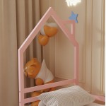 ΚΡΕΒΑΤΙ ΠΑΙΔΙΚΟ ΜΕ ΣΤΡΩΜΑ HOUSER HM21301.02 ΞΥΛΟ ΠΕΥΚΟΥ ΣΕ ΡΟΖ--ΣΤΡΩΜΑ 90x190εκ