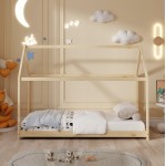 ΚΡΕΒΑΤΙ ΠΑΙΔΙΚΟ ΜΕ ΣΤΡΩΜΑ PEPE HM21302 ΞΥΛΟ ΠΕΥΚΟΥ ΣΕ ΦΥΣΙΚΟ--ΣΤΡΩΜΑ 90x190εκ