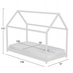 ΚΡΕΒΑΤΙ ΠΑΙΔΙΚΟ ΜΕ ΣΤΡΩΜΑ PEPE HM21302.01 ΞΥΛΟ ΠΕΥΚΟΥ ΣΕ ΛΕΥΚΟ--ΣΤΡΩΜΑ 90x190εκ