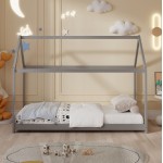 ΚΡΕΒΑΤΙ ΠΑΙΔΙΚΟ ΜΕ ΣΤΡΩΜΑ PEPE HM21302.02 ΞΥΛΟ ΠΕΥΚΟΥ ΣΕ ΓΚΡΙ--ΣΤΡΩΜΑ 90x190εκ