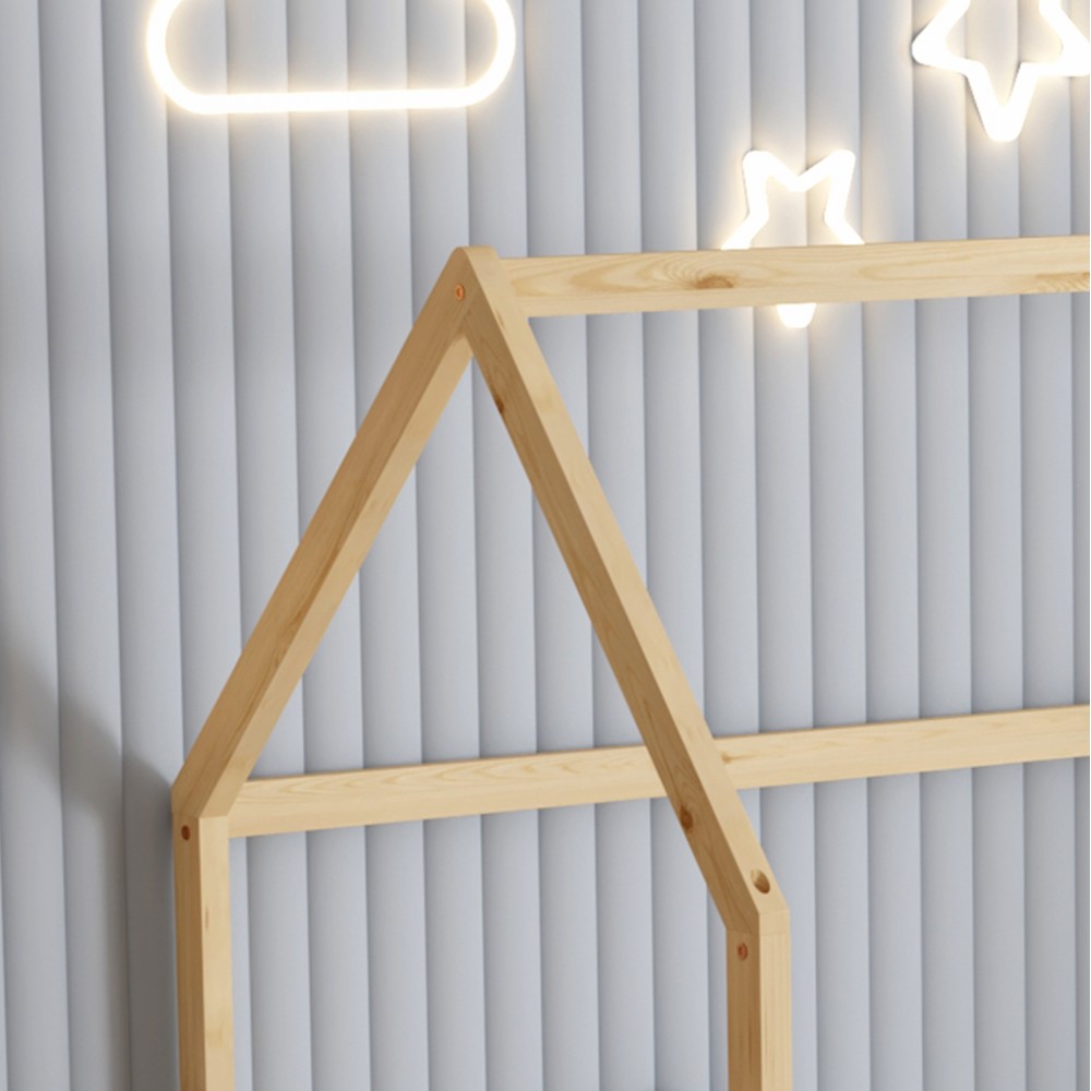 ΚΡΕΒΑΤΙ ΠΑΙΔΙΚΟ ΜΕ ΣΤΡΩΜΑ PHYLLIS HM21304 ΞΥΛΟ ΠΕΥΚΟΥ ΣΕ ΦΥΣΙΚΟ--ΣΤΡΩΜΑ 90x190εκ