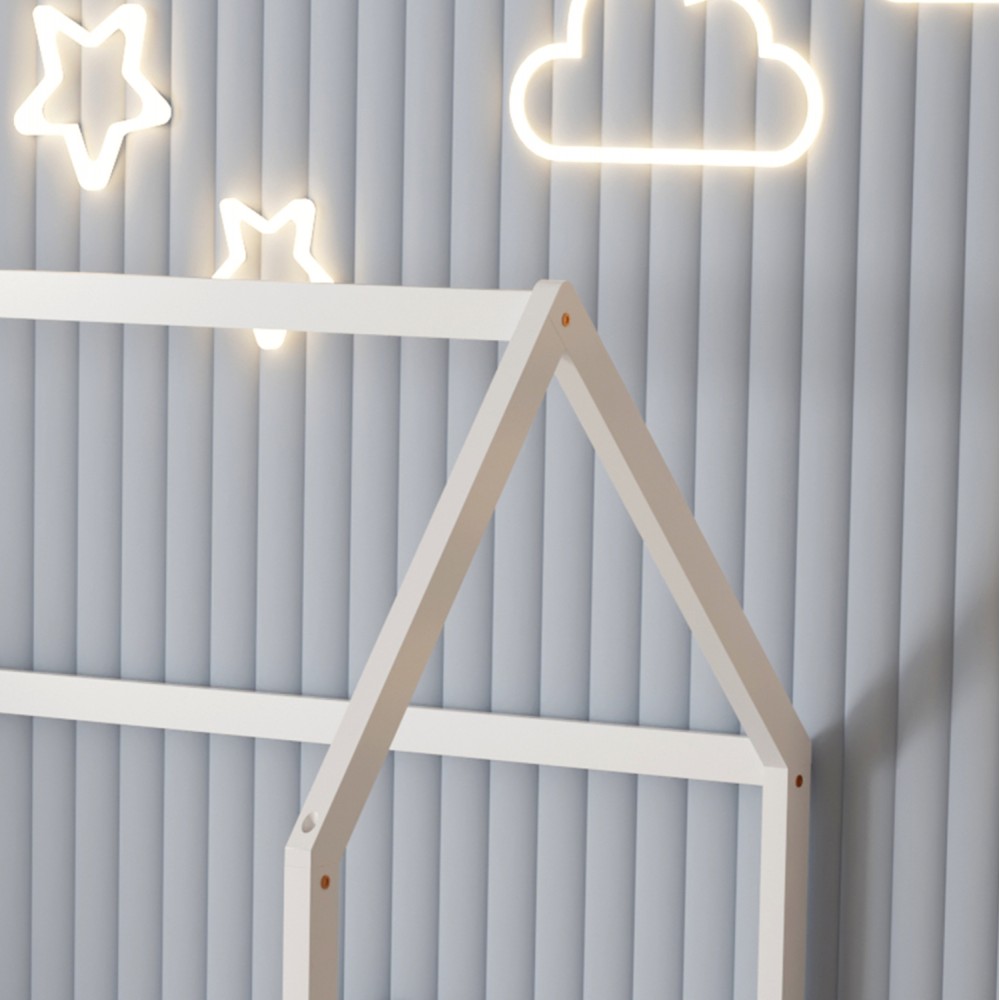 ΚΡΕΒΑΤΙ ΠΑΙΔΙΚΟ ΜΕ ΣΤΡΩΜΑ PHYLLIS HM21304.01 ΞΥΛΟ ΠΕΥΚΟΥ ΣΕ ΛΕΥΚΟ--ΣΤΡΩΜΑ 90x190εκ