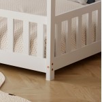 ΚΡΕΒΑΤΙ ΠΑΙΔΙΚΟ ΜΕ ΣΤΡΩΜΑ PHYLLIS HM21304.01 ΞΥΛΟ ΠΕΥΚΟΥ ΣΕ ΛΕΥΚΟ--ΣΤΡΩΜΑ 90x190εκ