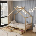 ΚΡΕΒΑΤΙ ΠΑΙΔΙΚΟ ΜΕ ΣΤΡΩΜΑ KLARICE HM21305 ΞΥΛΟ ΠΕΥΚΟΥ ΣΕ ΦΥΣΙΚΟ--ΣΤΡΩΜΑ 90x190εκ