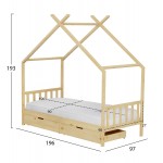 ΚΡΕΒΑΤΙ ΠΑΙΔΙΚΟ ΜΕ ΣΤΡΩΜΑ KLARICE HM21305 ΞΥΛΟ ΠΕΥΚΟΥ ΣΕ ΦΥΣΙΚΟ--ΣΤΡΩΜΑ 90x190εκ