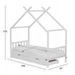 ΚΡΕΒΑΤΙ ΠΑΙΔΙΚΟ ΜΕ ΣΤΡΩΜΑ KLARICE HM21305.01 ΞΥΛΟ ΠΕΥΚΟΥ ΣΕ ΛΕΥΚΟ--ΣΤΡΩΜΑ 90x190εκ