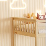 ΚΟΥΚΕΤΑ ΠΑΙΔΙΚΗ ΜΕ 2 ΣΤΡΩΜΑΤΑ LANTAI HM21307 ΞΥΛΟ ΠΕΥΚΟΥ ΦΥΣΙΚΟ--ΣΤΡΩΜΑΤΑ 90x190εκ