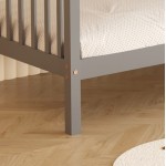 ΚΟΥΚΕΤΑ ΠΑΙΔΙΚΗ ΜΕ 2 ΣΤΡΩΜΑΤΑ LANTAI HM21307.02 ΞΥΛΟ ΠΕΥΚΟΥ ΓΚΡΙ--ΣΤΡΩΜΑΤΑ 90x190εκ