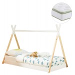 ΚΡΕΒΑΤΙ ΠΑΙΔΙΚΟ ΜΕ ΣΤΡΩΜΑ MUNK HM21308 ΞΥΛΟ ΠΕΥΚΟΥ ΦΥΣΙΚΟ-ΛΕΥΚΟ--ΣΤΡΩΜΑ 90x190εκ