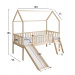 ΚΡΕΒΑΤΙ ΠΑΙΔΙΚΟ ΤΣΟΥΛΗΘΡΑ PHYLLIS HM21310 ΠΕΥΚΟ ΣΕ ΦΥΣΙΚΟ--ΜΕ ΣΤΡΩΜΑ 90x190εκ