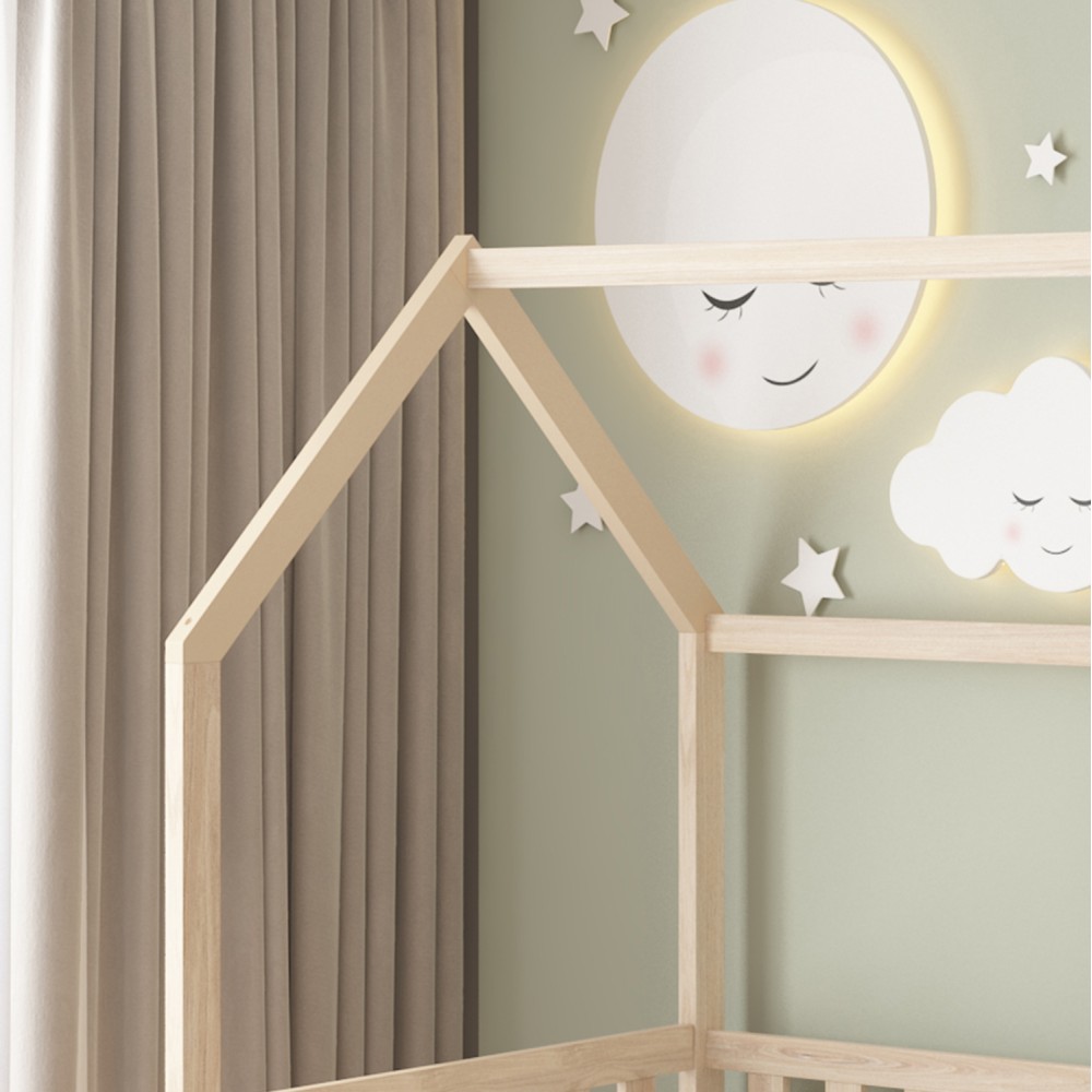 ΚΡΕΒΑΤΙ ΠΑΙΔΙΚΟ ΤΣΟΥΛΗΘΡΑ PHYLLIS HM21310 ΠΕΥΚΟ ΣΕ ΦΥΣΙΚΟ--ΜΕ ΣΤΡΩΜΑ 90x190εκ