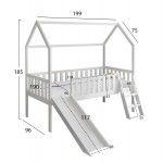 ΚΡΕΒΑΤΙ ΠΑΙΔΙΚΟ ΤΣΟΥΛΗΘΡΑ PHYLLIS HM21310.01 ΠΕΥΚΟ ΣΕ ΛΕΥΚΟ--ΜΕ ΣΤΡΩΜΑ 90x190εκ