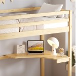 ΚΟΥΚΕΤΑ ΠΑΙΔΙΚΗ ΜΕ ΓΡΑΦΕΙΟ AKRON HM21311 ΞΥΛΟ ΠΕΥΚΟΥ ΦΥΣΙΚΟ--ME ΣΤΡΩΜΑ 90x190εκ