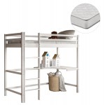 ΚΟΥΚΕΤΑ ΠΑΙΔΙΚΗ ΜΕ ΓΡΑΦΕΙΟ AKRON HM21311.01 ΞΥΛΟ ΠΕΥΚΟΥ ΛΕΥΚΟ--ME ΣΤΡΩΜΑ 90x190εκ