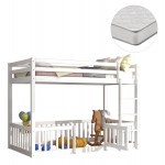 ΚΟΥΚΕΤΑ ΠΑΙΔΙΚΗ ΜΕ ΠΑΡΚΑΚΙ PLAYKID HM21312.01 ΞΥΛΟ ΠΕΥΚΟΥ ΛΕΥΚΟ--ME ΣΤΡΩΜΑ 90x190εκ