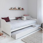 ΚΡΕΒΑΤΙ ΚΑΝΑΠΕΣ ΜΕ ΣΥΡΟΜΕΝΟ TRADDY HM21313 ΞΥΛΟ ΠΕΥΚΟΥ ΛΕΥΚΟ--ΜΕ 2 ΣΤΡΩΜΑΤΑ 90x190εκ