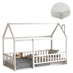 ΚΡΕΒΑΤΙ ΠΑΙΔΙΚΟ ΜΕ ΣΤΡΩΜΑ HOUSER HM21315.01 ΞΥΛΟ ΠΕΥΚΟΥ ΣΕ ΛΕΥΚΟ--ΣΤΡΩΜΑ 90x190εκ