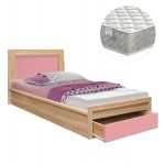 ΚΡΕΒΑΤΙ ΠΑΙΔΙΚΟ ΜΕ ΣΥΡΤΑΡΙ PLAYROOM HM21326.01 ΜΕΛΑΜΙΝΗ SONAMA/ΡΟΖ--ΜΕ ΣΤΡΩΜΑ 90x190εκ