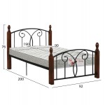ΚΡΕΒΑΤΙ ΜΟΝΟ & ΣΤΡΩΜΑ SUZIE HM21331 ΜΕΤΑΛΛΟ & ΞΥΛΟ ΣΕ ΚΑΡΥΔΙ--ΣΤΡΩΜΑ 90x190εκ