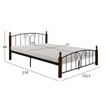 ΚΡΕΒΑΤΙ ΔΙΠΛΟ & ΣΤΡΩΜΑ SUZIE HM21332 ΜΕΤΑΛΛΟ & ΞΥΛΟ ΣΕ ΚΑΡΥΔΙ--ΣΤΡΩΜΑ 150x200εκ
