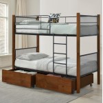 ΚΟΥΚΕΤΑ ΜΕ 2 ΣΥΡΤΑΡΙΑ & 2 ΣΤΡΩΜΑΤΑ 90X190εκ RAYVEN HM21336 ΞΥΛΟ ΚΑΙ ΜΕΤΑΛΛΟ